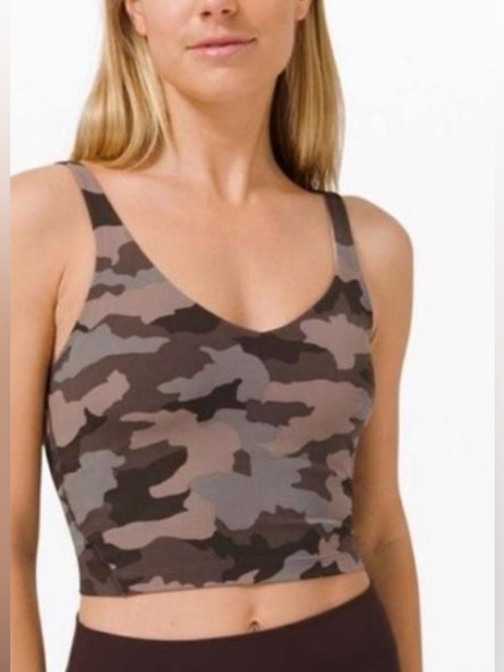 Lululemon Align V Neck Tank Heritage 365 Camo Dusty Bronze Multi colorway Size 4